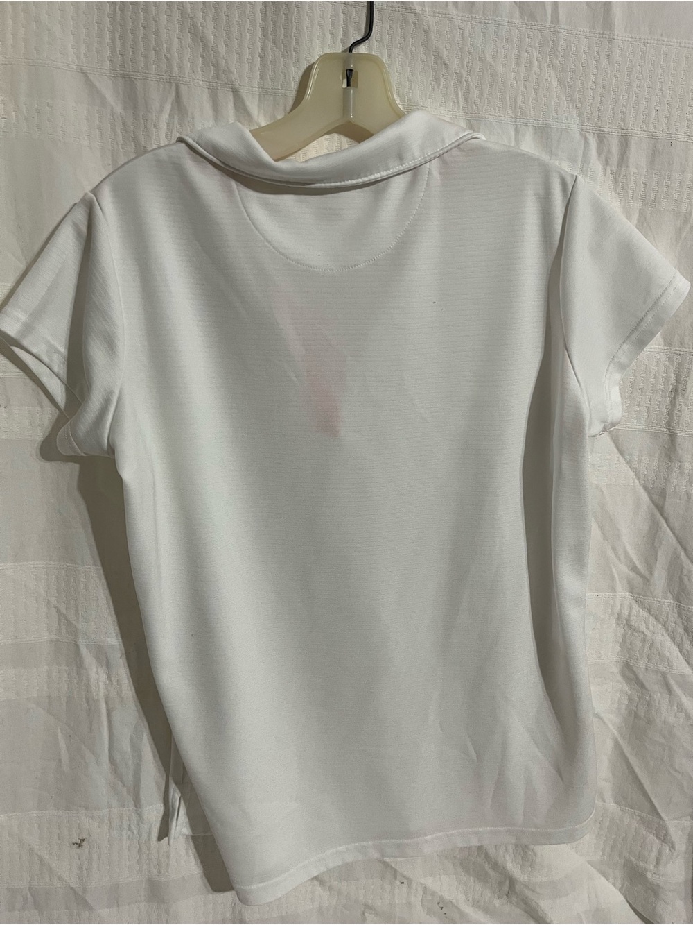 Tournament Collection White Polo with Coral Trim - Picture 3 of 3